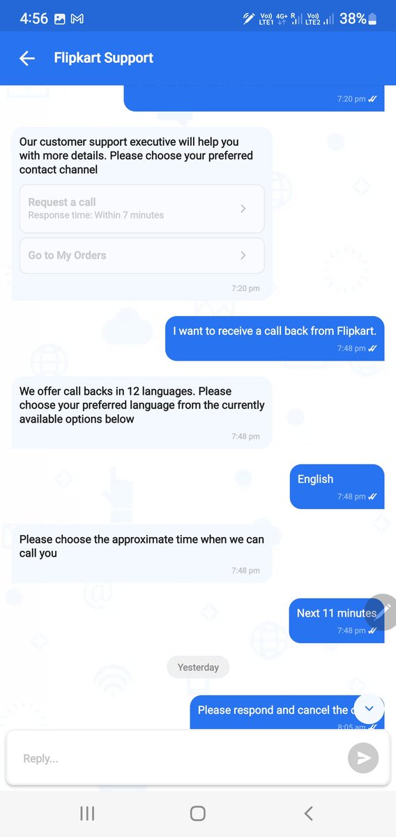 swainbk's tweet photo. Dear @Flipkart my oder expected delivery was on 01-07 it got rescheduled to 07-07, again rescheduled to 13-07, how justified. Expecting call back since 3days, but no response. Now it's says not eligible for cancelation. Please cancel the order. https://t.co/JdQN9waanJ
