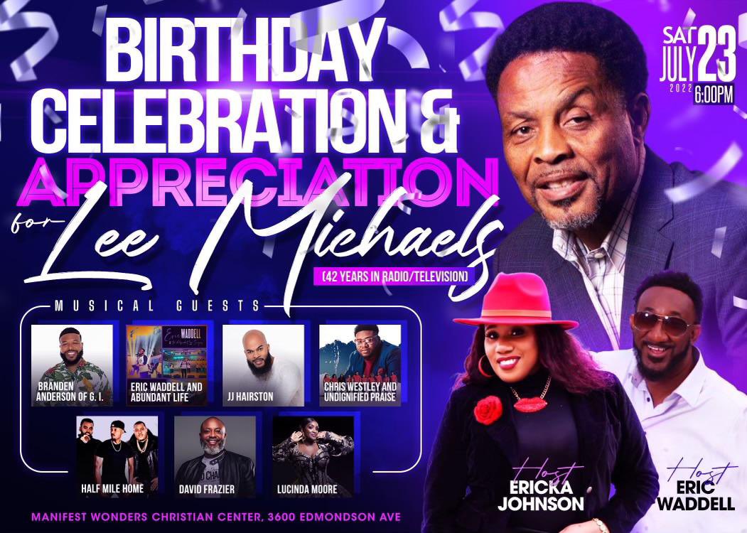 Here we come B-More we can’t wait to get there…. Looking forward to celebrating with Pastor Lee Micheals #42years #radio&amp;telivision #halfmilehome