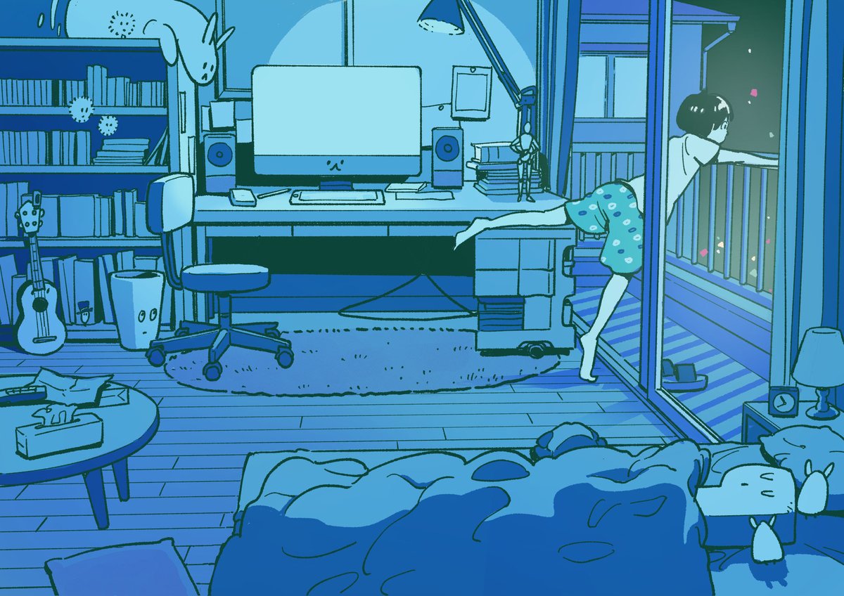 ヤバーンさんありがとうございました。
夏らしい習作と昔アナログで描いた漫画です。いろいろありますがまた一本ずつ線をひいていきましょう。丁寧丁寧丁寧に♪ https://t.co/EJ7I3q5raz 