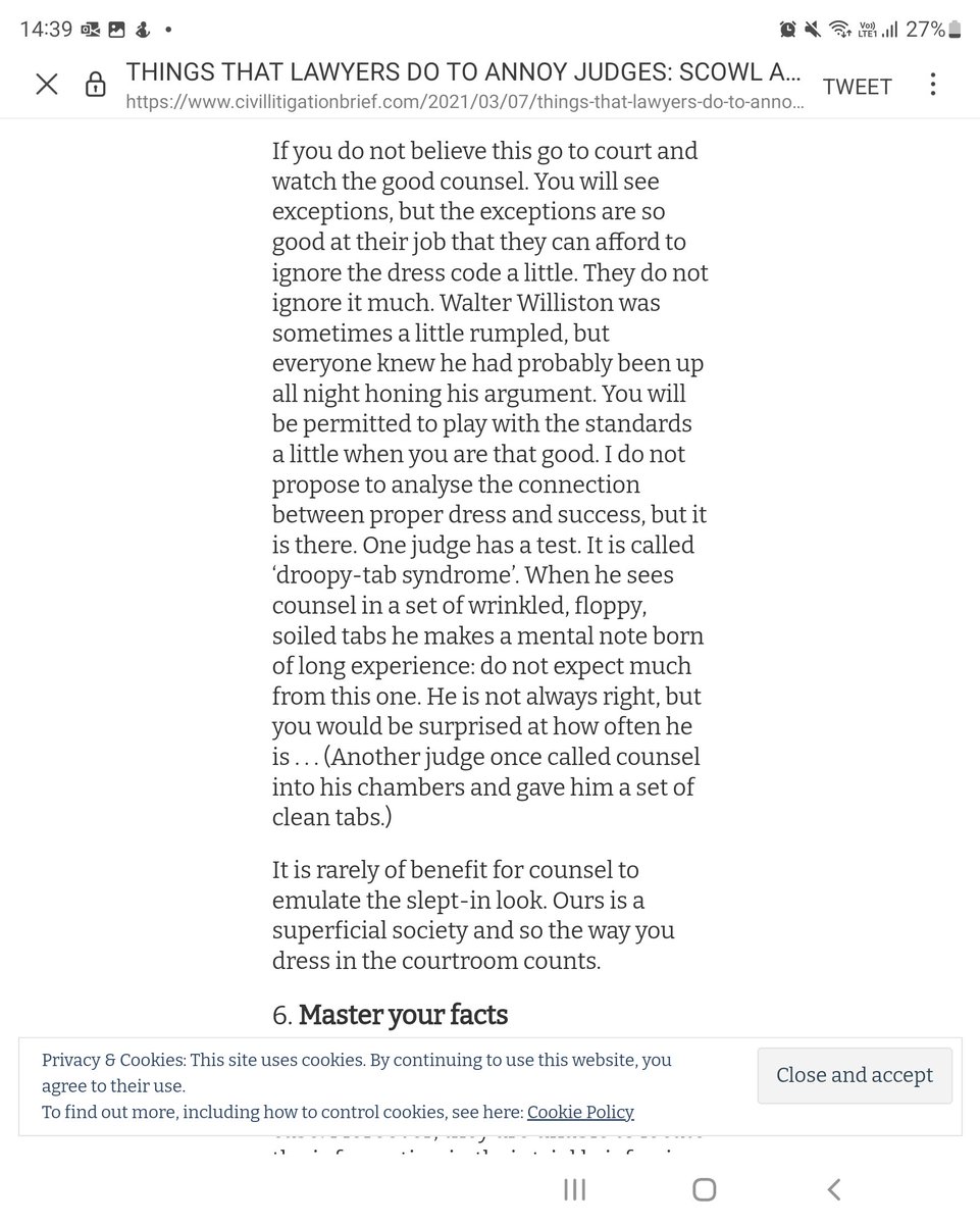 When I train young lawyers...I tell them the rule to dress smart has NO EXCEPTION...and Judges take JUDICIAL NOTICE of attire! <a href="/omwanza/">Omwanza Ombati</a> <a href="/ProfOjiendaTom/">Senator.Prof. Tom Ojienda SC</a> @LawSocietyofKe1