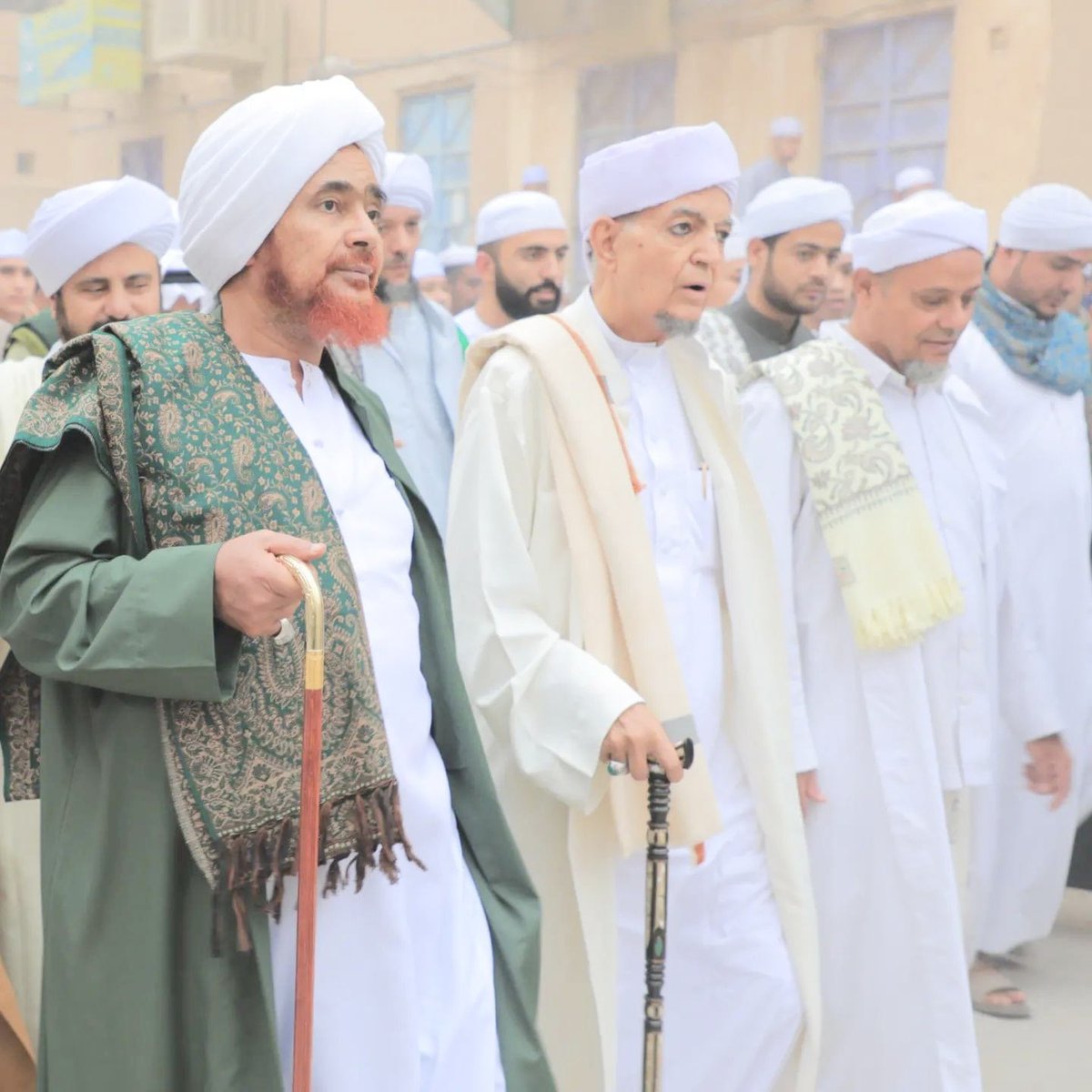 Eid al-Adha celebrations earlier today with Habib Umar bin Hafiz and Habib Kazim al-Saqqaf in Tarim, Yemen.