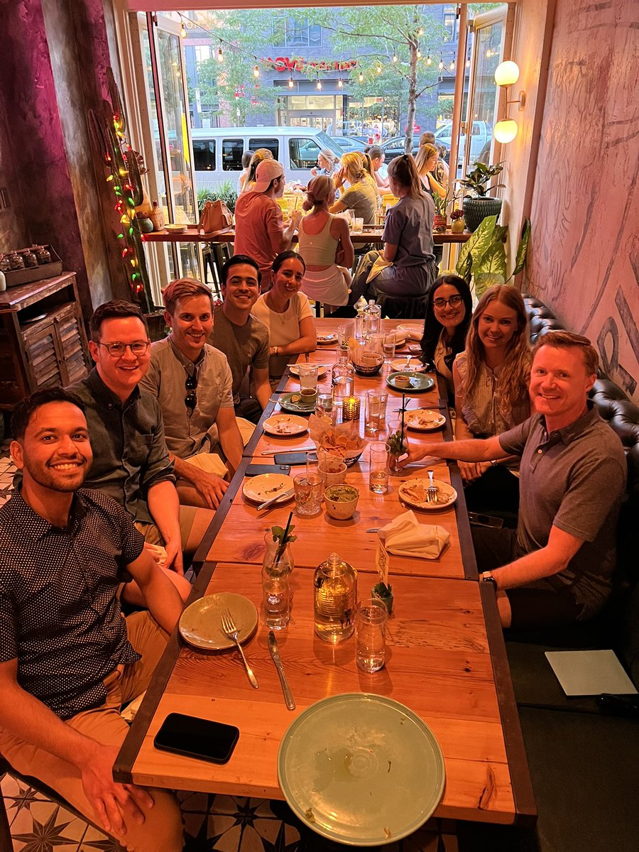 Endocrine surgery lab dinner. So proud of <a href="/j_broekhuis/">Jordan Broekhuis</a> for completing two years of endocrine surgery research, <a href="/NishantUppal7/">Nishu Uppal</a> for graduating med school and business school, and <a href="/natalia__chaves/">Natalia Chaves</a> for completing her MPH! It’s been a fantastic and productive two years! <a href="/BIDMCSurgery/">BIDMC Department of Surgery</a>