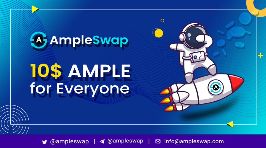 CoinKiddy's tweet photo. New Airdrop From @ampleswap Platform | Just Hold $20 Worth Token Only For 4 Days🤓
#Airdrop #CryptoAirdrop 
https://t.co/n0bRJVJlYJ https://t.co/W6V7aDo61M