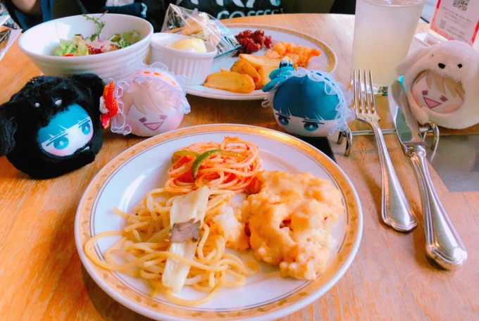 担当さんとご飯行ったときの🍽担当さんちのおまんじゅも一緒に…🫶 #君ないあにずきん 