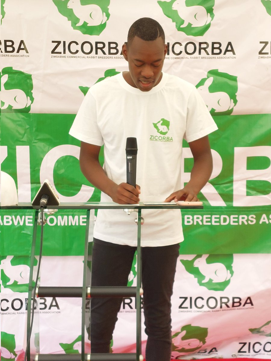 RabbitZimbabwe's tweet photo. ZICORBA youth Ambassador Leeroy Madzvimbo giving a speech about how rabbit farming has transformed the lives of youths in the country. Halala ZICORBA @ 2
#zicorba #letsmakezicorbagreat https://t.co/qJYxNSP0JS