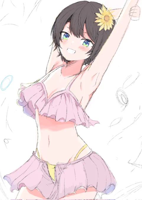 カラーラフです!#イラスト 