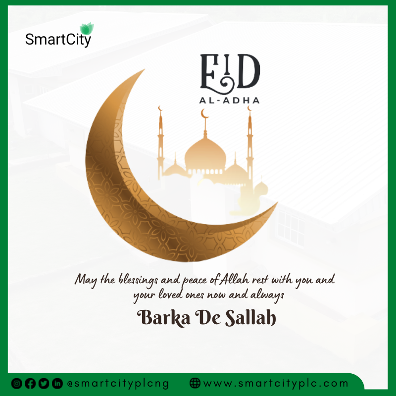 We celebrate with all our dear Muslim brothers and sisters.
May Allah's peace and blessings rest on us all and our dear nation.
#barkadesallah #eidmubarak #eidaladha #smartcity #smartcityplc #hazanacity #ibadan #osogbo