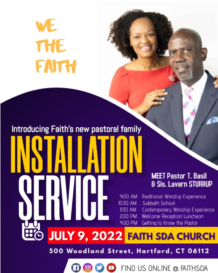 faith_sda's tweet photo. This morning we joyously welcome our new Pastoral family, Pastor T. Basil & Sis. Lavern Sturrup. We pray for blessings beyond measure as together we embark on this faith journey!
#wethefaith #sabbathflow #newpastor https://t.co/GOO4lYxyOe