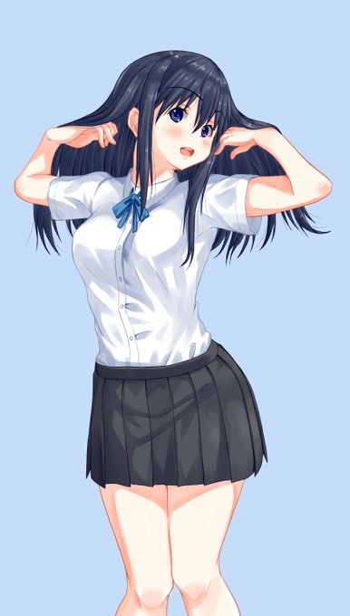 練習。髪をかき上げる仕草は女性らしさがあって素晴らしいですね。 