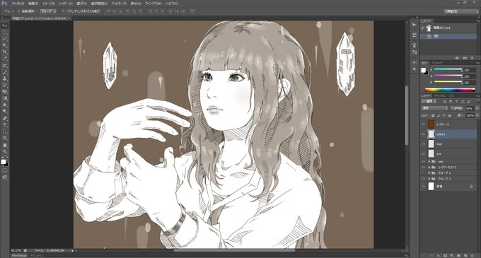 新しいイラストを描き始めました(・ω・)🎨 かなりゆったりペースになりそうです。 
