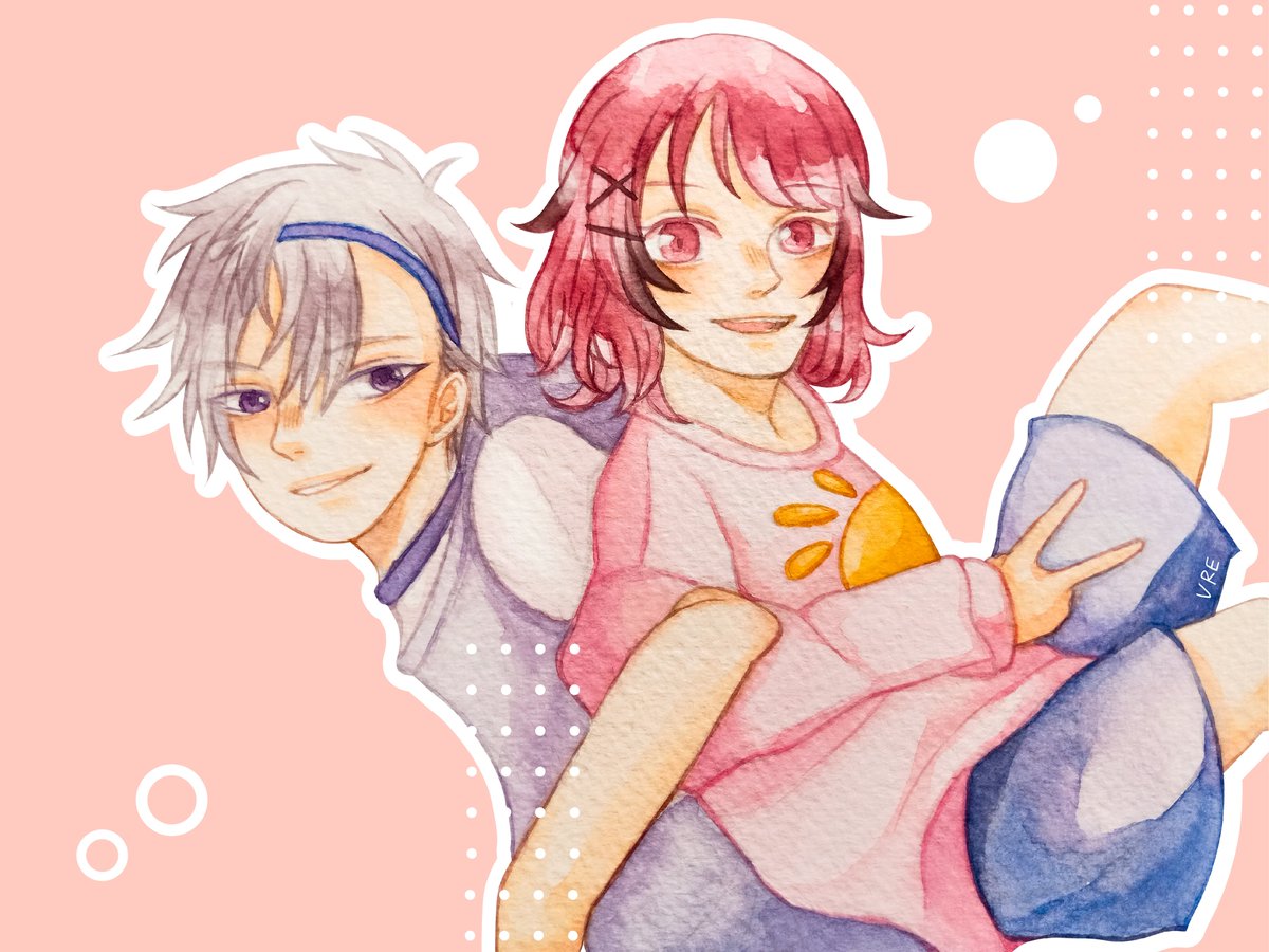 helvretica's tweet image. walaupun belakangan gambarnya yang gelap-gelap, ak masih senank bikin gulali 😳🍭

art trade with @mphvia✨