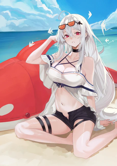 水着スカジ
#アークナイツ 