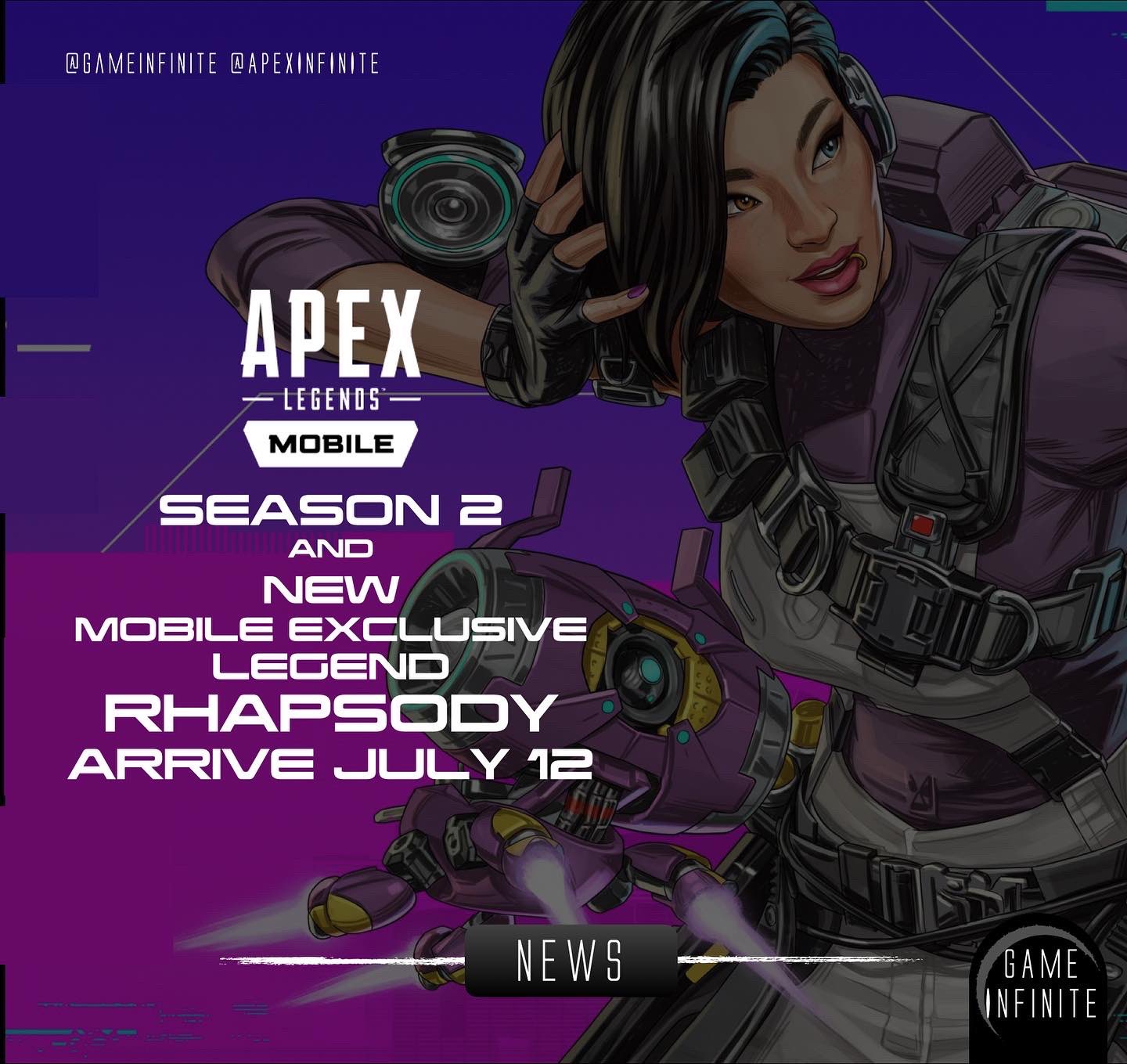 Exclusive New legend Rhapsody to be Released in Season 2 of Apex Legends  Mobile