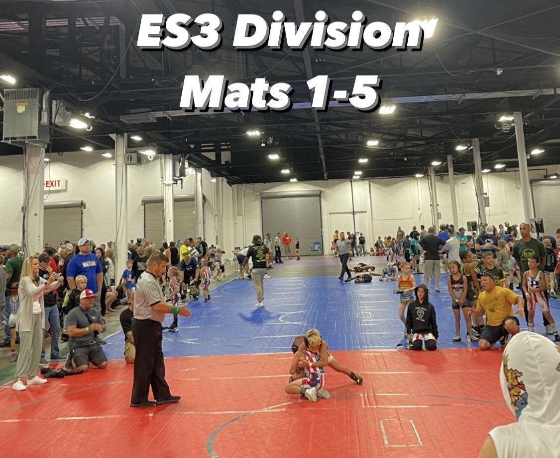 TyrantWrestling's tweet photo. #BisonDuals Mat breakdown:
Watch all the action live on @FloWrestling https://t.co/WmJCdPSgMV

HS: 22-35
MS: 14-21
ES6: 6-14
ES3: 1-5 https://t.co/F5tjMzmFqa