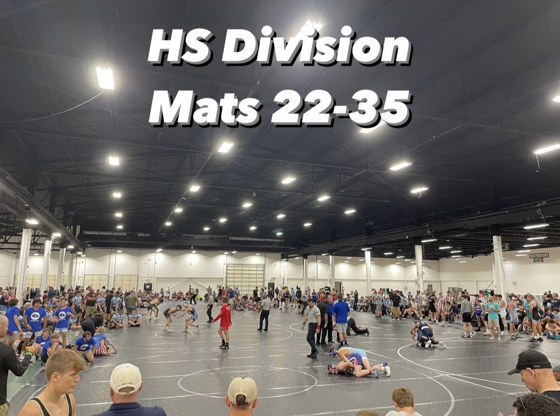 TyrantWrestling's tweet photo. #BisonDuals Mat breakdown:
Watch all the action live on @FloWrestling https://t.co/WmJCdPSgMV

HS: 22-35
MS: 14-21
ES6: 6-14
ES3: 1-5 https://t.co/F5tjMzmFqa