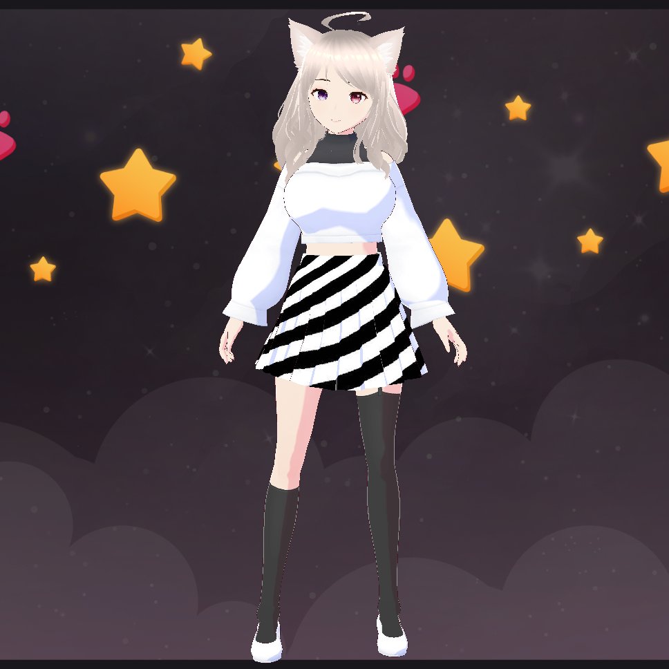 GreatCatGod1's tweet photo. I had just made this pretty kitty a while ago and had streamed with her a few times but I feel like we work together purrfectly! #Vtuber https://t.co/fQkPhnVqpu