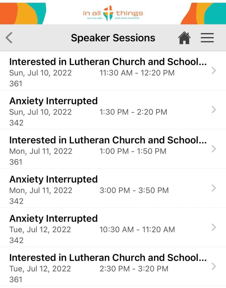 leonjameson's tweet photo. Since 98 it’s been pure joy to speak at 8 @lcmsgathering . While I feel more like a NYG fossil, I am thankful to keep sharing Jesus and “dad jokes!” If you’re attending consider these sessions. “Anxiety Interrupted” will be especially impactful. Number 9… here we go! #lcmsyg https://t.co/VkAJDgq8P3