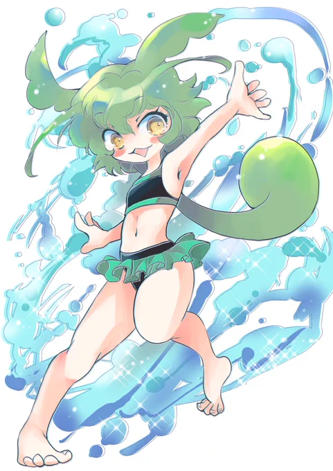 #どんどん土曜日ずんだもん
「水の妖精なのだ!」

「..........ゴメンなのだ....ずん子」 