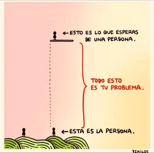 ¿Habitualmente te sientes decepcionado por los demás? Esta reflexión gráfica (que no estaría de más matizar) te puede ayudar a no convertirte en un infeliz semáforo moral. #Valores #Felicidad