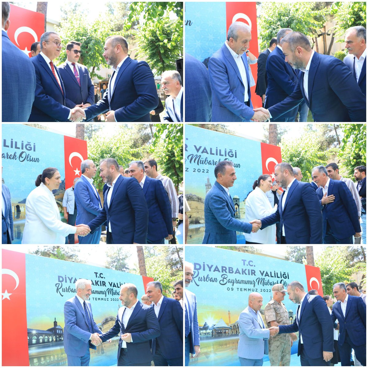 akpartidbakir's tweet photo. Bakanımız Sayın @DrMehdiEker, İl Başkanımız Sayın @mserifaydin,  Vekillerimiz, Belediye Başkanlarımız ve Teşkilat Mensuplarımız; #KurbanBayramı münasebetiyle #Diyarbakır Valiliği'nin düzenlediği Bayramlaşma programına katılım sağladılar. https://t.co/Cg1YfpDTLB