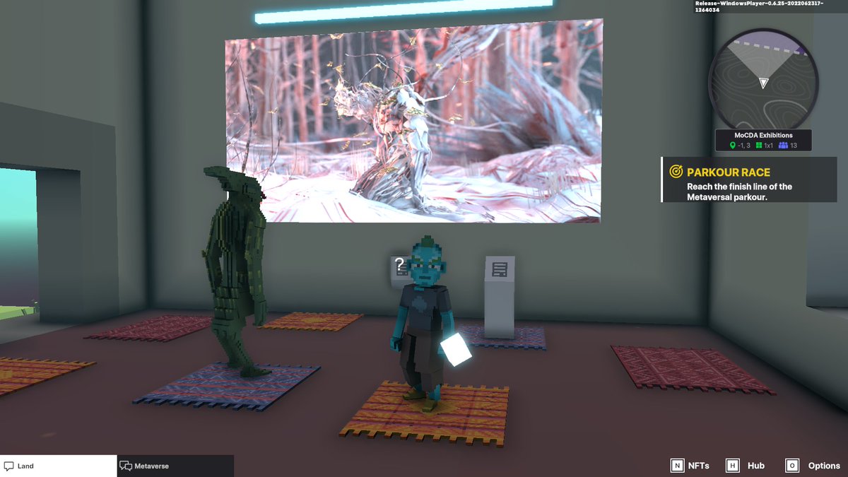 SLobonov's tweet photo. @TheSandboxGame @MOCDA_ I just participated in the #TheSandbox weekly contest for a chance to win 200 mSAND! Here is my favorite piece from the ‘Impossible Worlds’ exhibition, check out my screenshot below!
👇 https://t.co/BbfGbEBQC1
