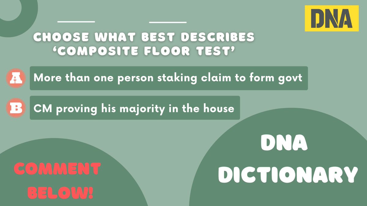 dna's tweet photo. #DNADictionary: Choose what best describes ‘composite floor test’
VOTE now!
#compositefloortest https://t.co/JNmp3taEcA