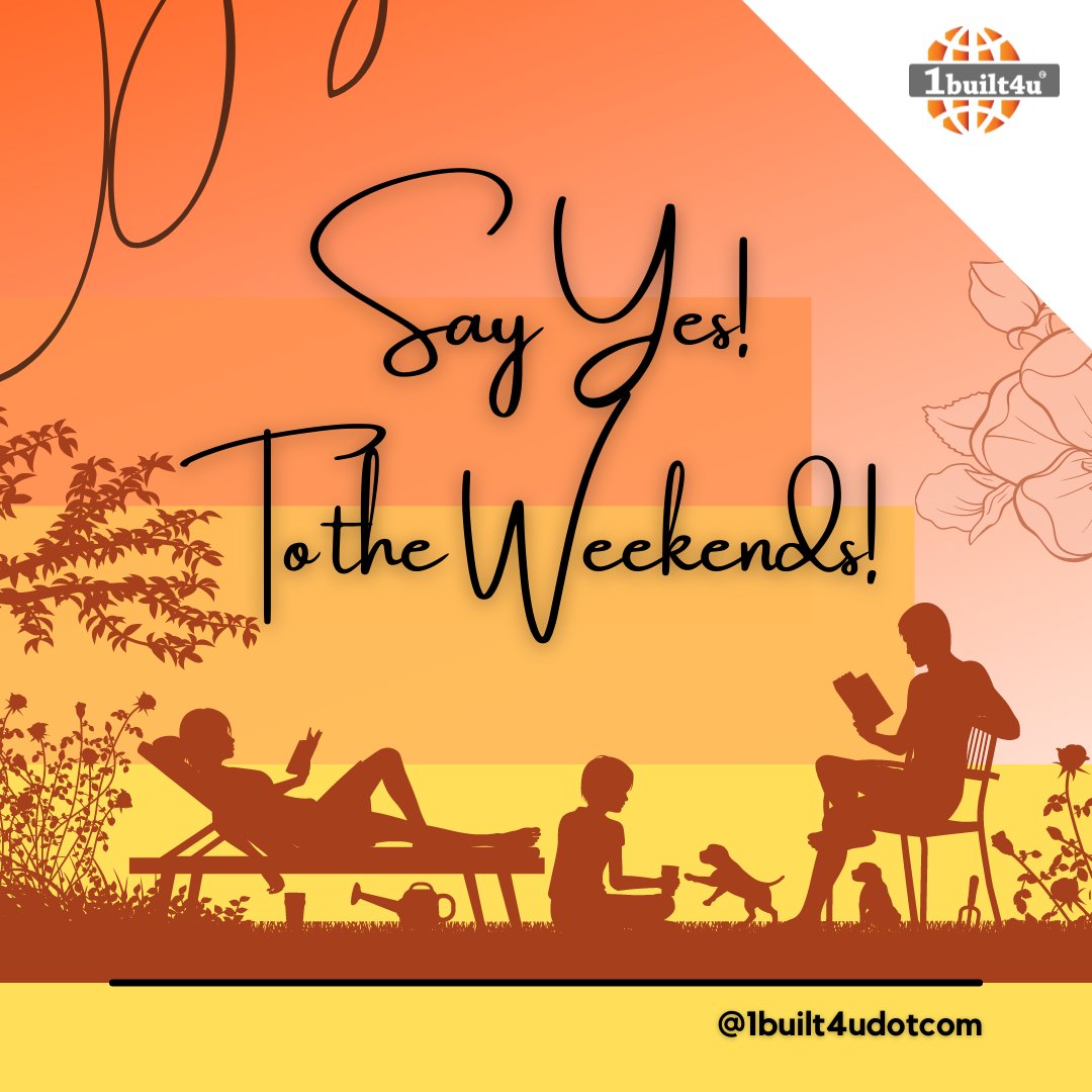 1built4udotcom's tweet photo. Weekends are here!
Say Yes to Fun!
As You know Weekends are Here!
.
.
https://t.co/eAfne9bnOD
.
#1built4udotcom #weekendvibes #weekendplans #weekendmood #weekendgetaway #chillvibesonly #funweekends #KeepCalmAndStayPositive #keepcalmandenjoy #selflovequotes
#SaturdayVibes https://t.co/GMqK6bhVti