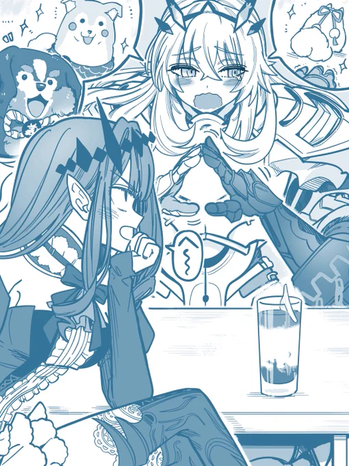 八犬伝、祝勝会。バーゲストはあらましを話す。

同僚やってるバゲ子とトリ子嬉しい。#FGO 