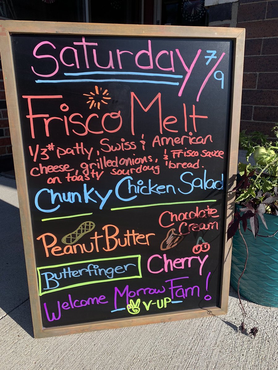 ngcitycafe's tweet photo. Happy Saturday!
A warm welcome to the Morrow Fam today. (@morrow_g)
Frisco Melt today plus Butterfinger and Chocolate Cream pies.
Have a wonderful day friends!
#newmangrove #friscomelt
#saveyourforktherespie
#shoplocal #shopsmall https://t.co/ZEgjUX3jGi