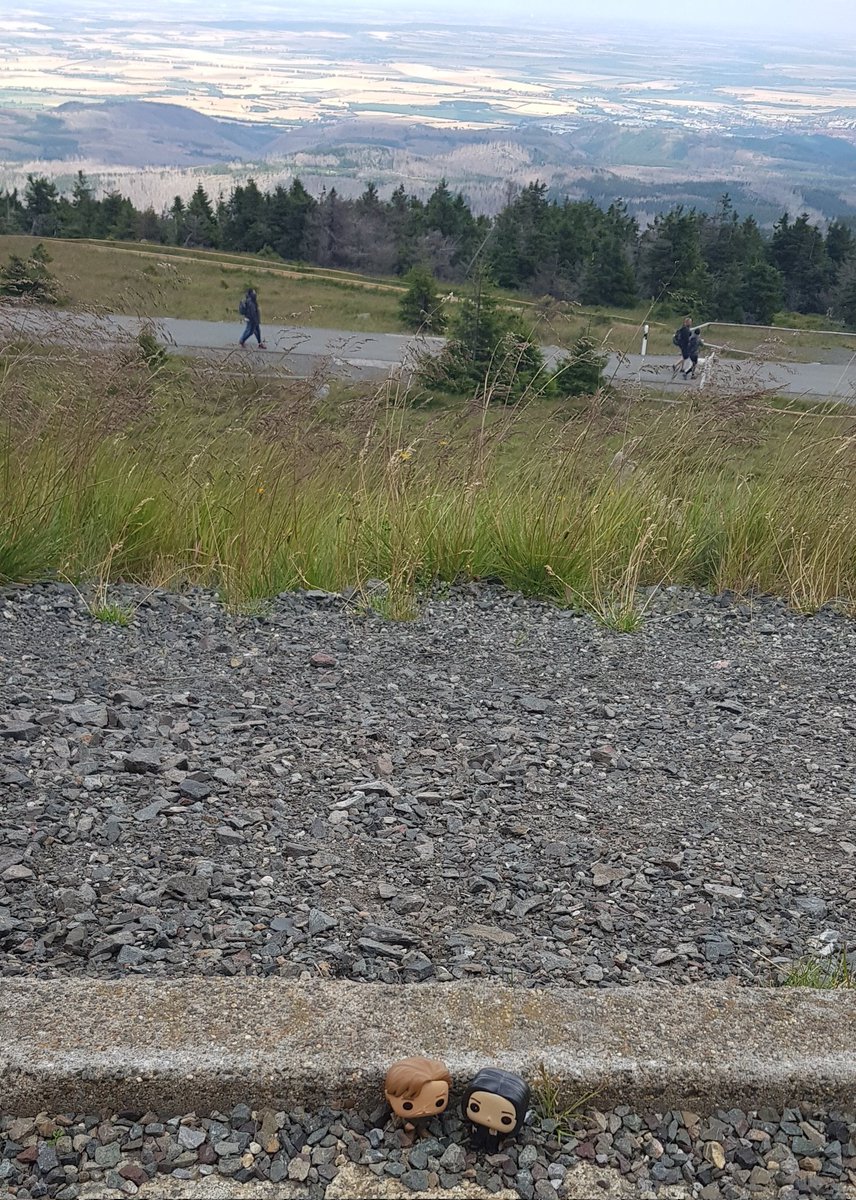 annaonthemoon's tweet photo. #MiniLupin and #MiniSnape at the top of the Brocken. #RemusLupin #SeverusSnape #snupin #HarryPotter (bev and picard got left in our accommodation by accident!) https://t.co/KkEi8vkxwu