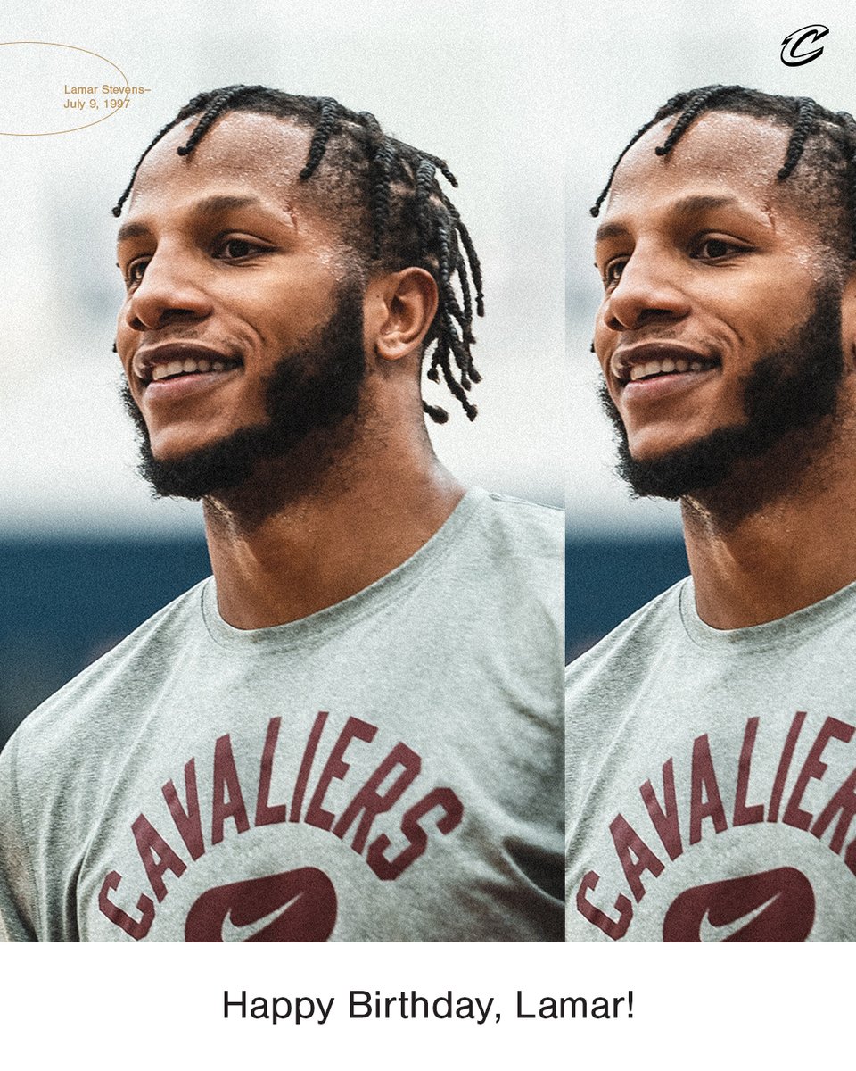 cavs's tweet photo. The OG Junkyard Dog's Day 🐶 

RT to help us wish @LamarStevens11 a very happy birthday 🎉 https://t.co/hRJm6393ix