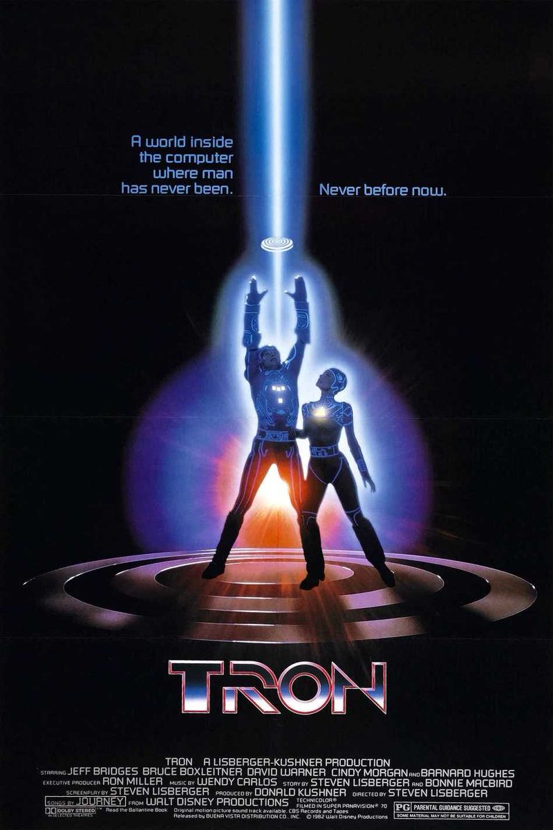 landofthe80s's tweet photo. The sci-fi film "Tron" staring Jeff Bridges debuted in theatres today in 1982. #80s #80smovies #1980S https://t.co/i5tWOU7wNI