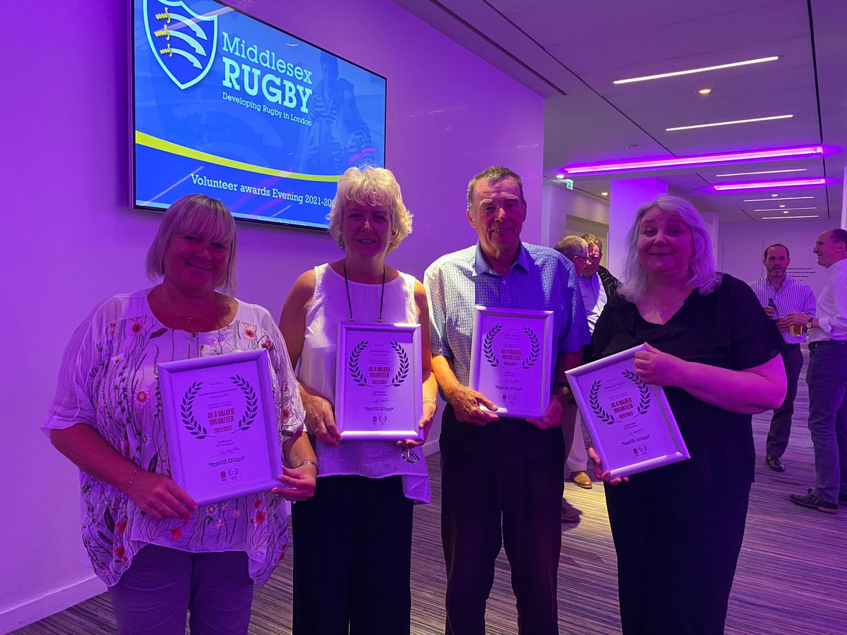 <a href="/TwickenhamRFC/">Twickenham RFC 🇺🇦</a> our fantastic volunteers with their richly deserved awards from <a href="/MiddlesexRFU/">Middlesex Rugby</a>