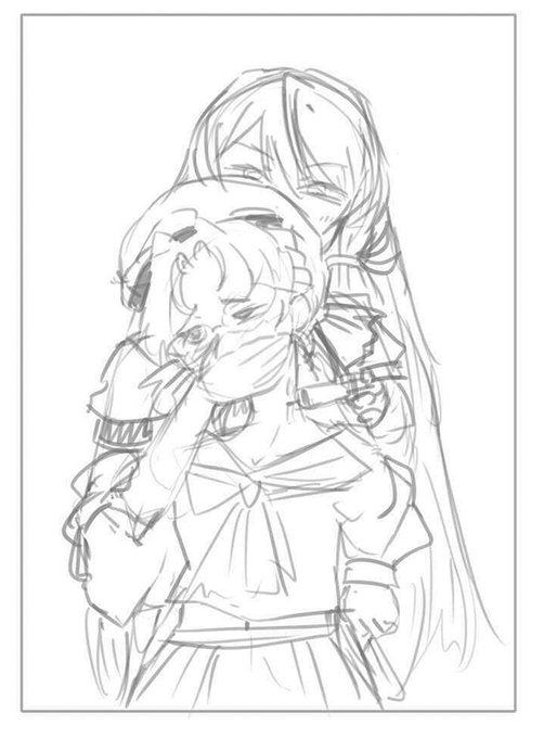 コミックマーケット100の新刊、ただいま鋭意制作中です。平戸ちゃんのえちえちな本ですよ!大体どんな本なのかは、このラフを見て貰えればわかる……かしら……? ご存じかしら? 