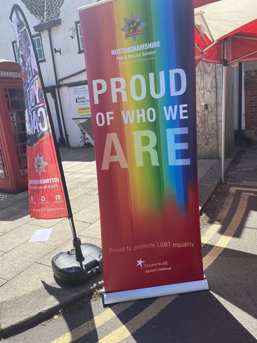 Tom__87's tweet photo. Proud to represent @nottsfire @WorksopPride today, promoting fire safety recruitment/careers and our services.  Our crew marched in the parade, and the fire engine led at the end!  Thanks to @GuninderNagi for supporting https://t.co/e19wxYKevH