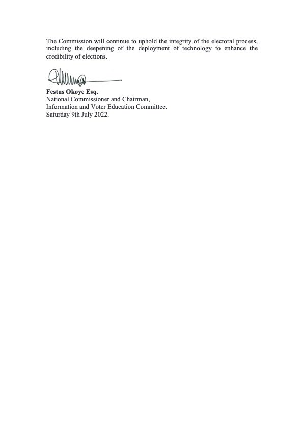 inecnigeria's tweet photo. PRESS RELEASE
INEC Clarifies Issues On Candidate Nomination, Release Of Certified True Copies of Documents https://t.co/22wmYZLnH1