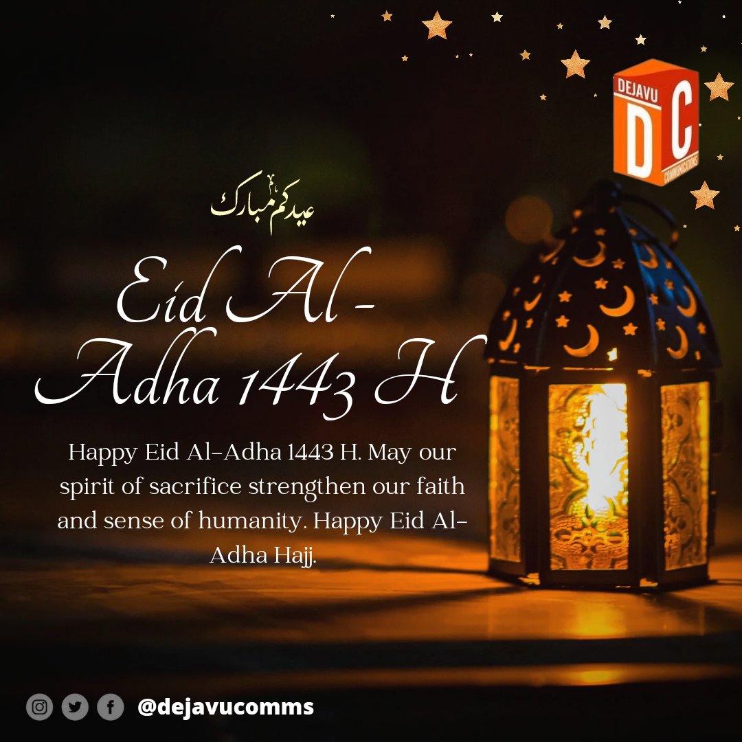 Dejavucomms's tweet photo. #EidMubarak from everyone at Dejavu Communications 💞

#EidAdhaMubarak #EidMubarak2022 https://t.co/6oTEPtgFiA
