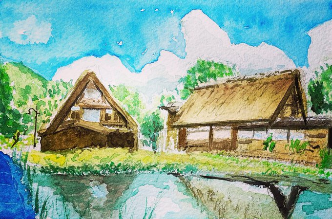 風景画練習のtwitterイラスト検索結果