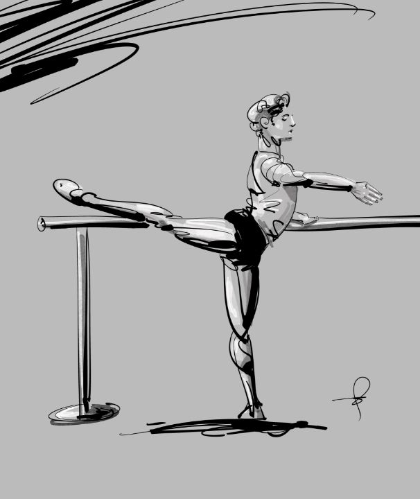 Featured Art of the Day: "Arabesque at barre". Buy it at: ArtPal.com/Bermundo?i=211…