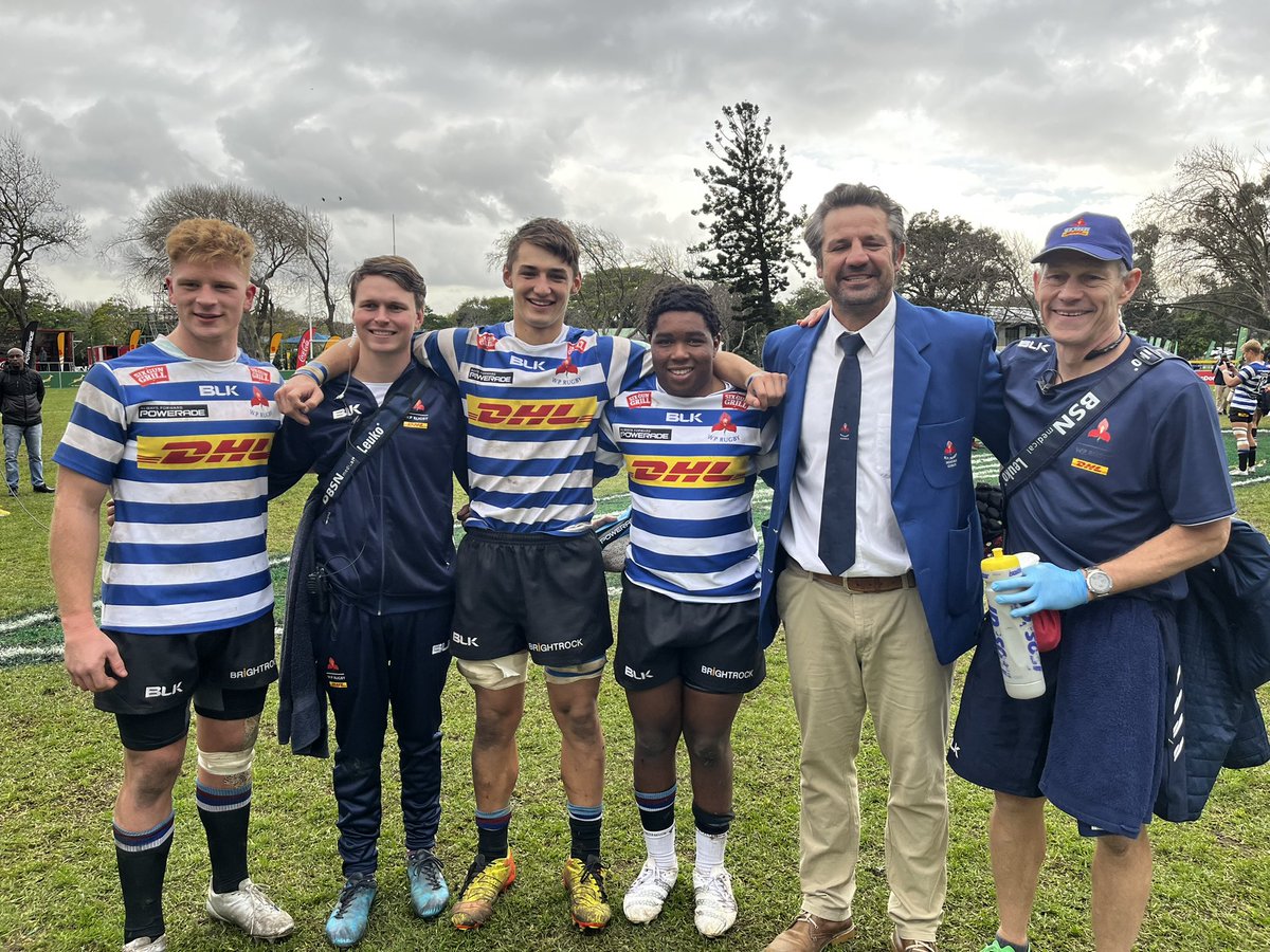 A great end to an outstanding week for WP and Bosch with WP ending an unbeaten by beating Bulls 29-21 in the final match of the week. Bosch contributions from Gareth Blackmore, Jamie King (physio), Jamie Ricketts, Jono Birhange, Clint van Rensburg (head coach) &amp; Rob Sims (physio)