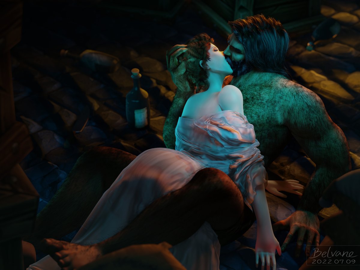 Belvane's tweet image. Dear Blender, I thought 2.8 was the pinnacle of improvement and then you just kept going. I'm in awe.

Here's Melcher and Clarice, because Mel's player is very inspiring and I wanted to say thank you. Thank you!

#WorldOfWarcraft