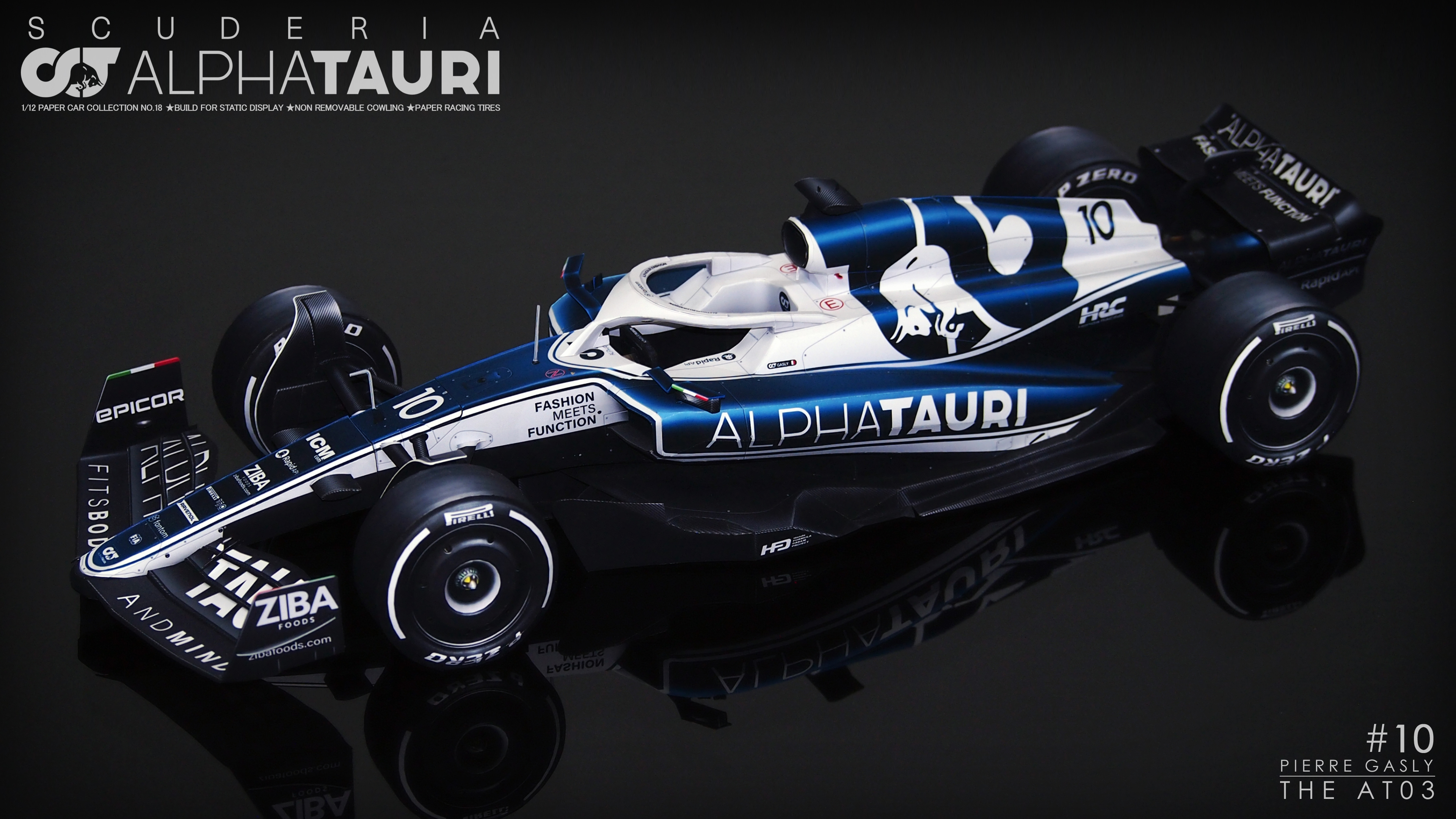 1/12ペーパークラフト化 ALPHATAURI AT03 制作工程です / X