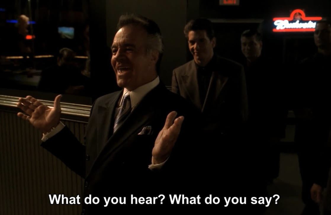 You just know Tony Sirico walked into heaven like this