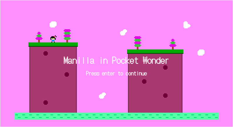 AlexMonfortfer1's tweet photo. Manilla in Pocket Wonder screenshots

https://t.co/EmaheVeI1B

#indiegame #RandyandManilla #indiedev #indiegame #RETROGAMING #itchio #pocketplatformer #arcade1up #pixelart https://t.co/qCKE7o0RvT
