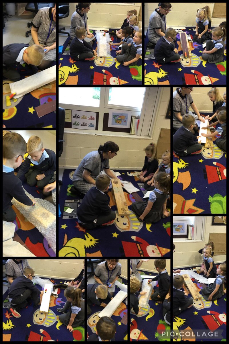 BartonMossCPS's tweet photo. Reception Class - Science/friction. The children covered a ramp with different textures and materials. Some fantastic predictions were made about which one would effect the distance a toy train would travel. 👏@Mrs_B00th @SwantonSarah #bartonmossscience #year1ready @MrsChewY1 https://t.co/CHCQqY1YiR