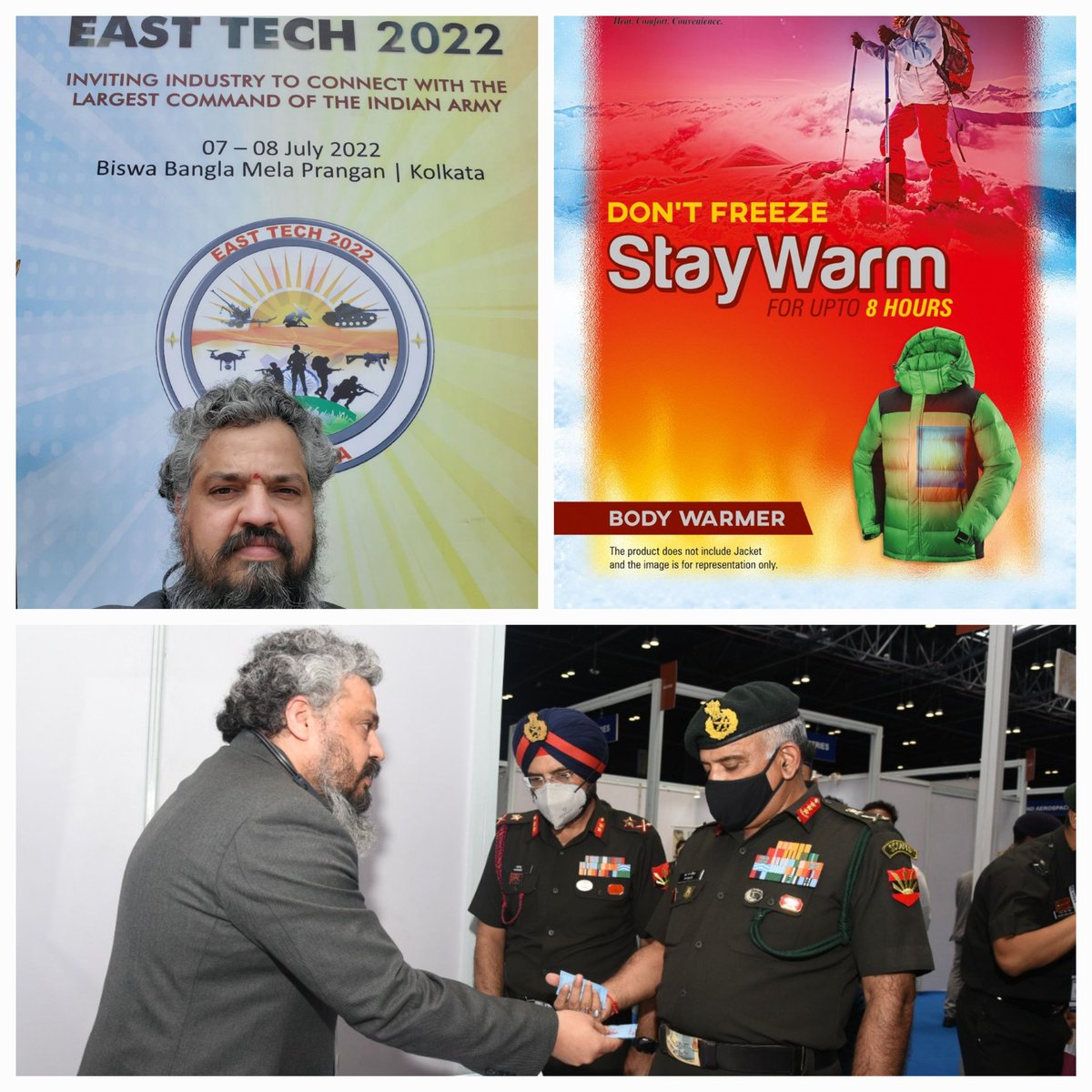 It was an honour to meet those who protect our nation & demonstrate how they can #beatthechill & #StayWarm with 100% #MadeInIndia solutions Thank you @easterncomd @SIDMIndia @FollowCII #MakeInIndia #AtmaNirbharBharat @adgpi @sastra_india @IKP_SciencePark @parisodhana @India_iDEX
