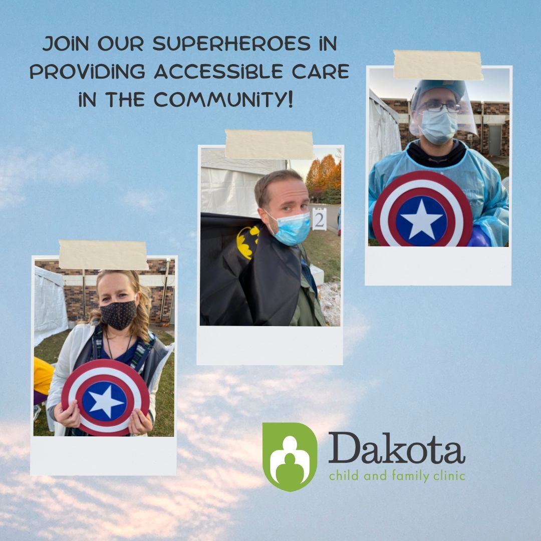 There are still a couple of days left in our $10K for 10 Years campaign! Be a hero today and support our work by visiting  dakotachildandfamily.org/10years/

#10kfor10years #nonprofitclinic #dakotacounty #mnclinics