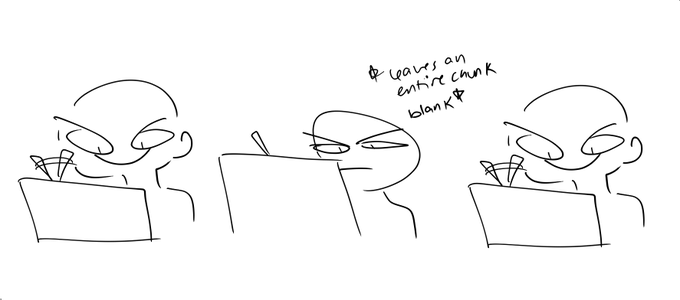 tfw when you're making an animatic or storyboard and have no idea what to do in between two big ideas u had in your head 