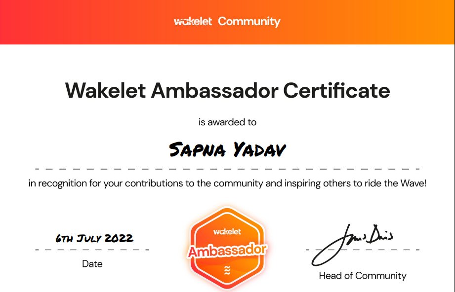 YEAH! WAKELET AMBASSADOR