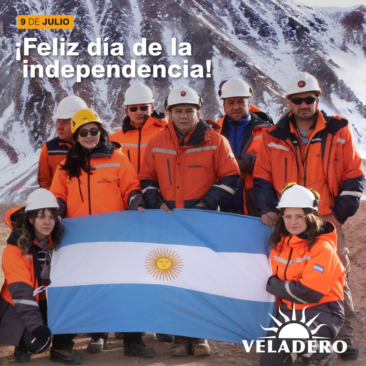 9 de Julio | Día de la Independencia Argentina

Desde el corazón de la cordillera, teñida de celeste y blanco, nuestro homenaje hoy es trabajar con alegría y el compromiso de cada minero y minera para fortalecer al país 🇦🇷👷🏻‍♀️👷🏼

#Veladero #Minería #DíaDelaindependencia